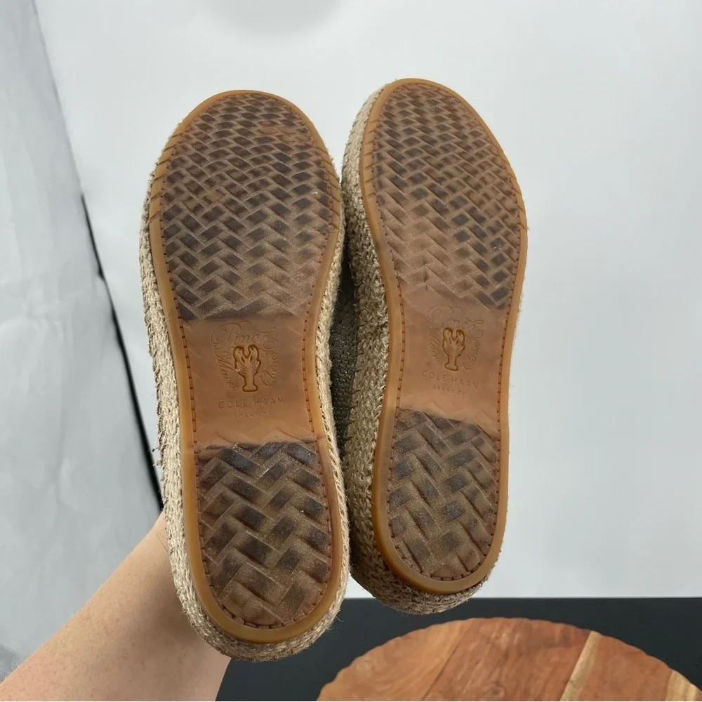Cole‎ Haan Cloudfeel Stitchlite Espadrille slip on shoes size 9.5 sesame beige